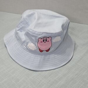 Charming Light Blue Bucket Hat with Kirby Character
